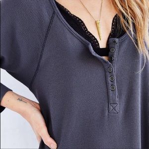 2 for $20 ❤️ Urban Outfitters Truly Madly Deeply Boyfriend Thermal Henley